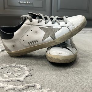 Size 38, super star Golden Gooses. Black and grey